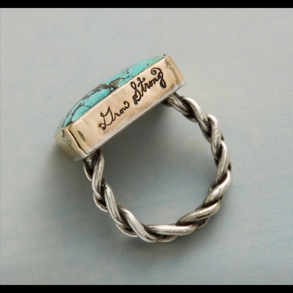 Turquoise Horse Ring rope ring - Picture 6 of 10